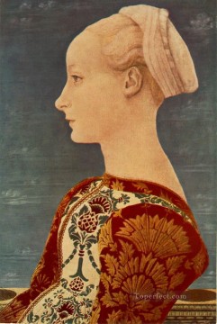 Domenico Veneziano Painting - Portrait of a Young Woman Renaissance Domenico Veneziano